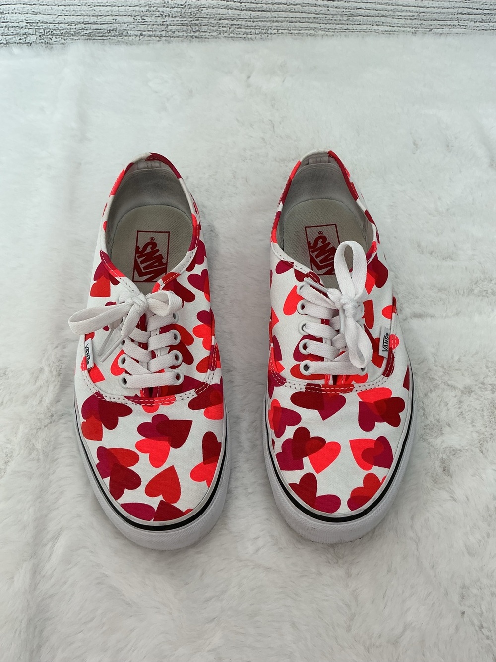 Vans Authentic Valentine Hearts Shoes True White-Red